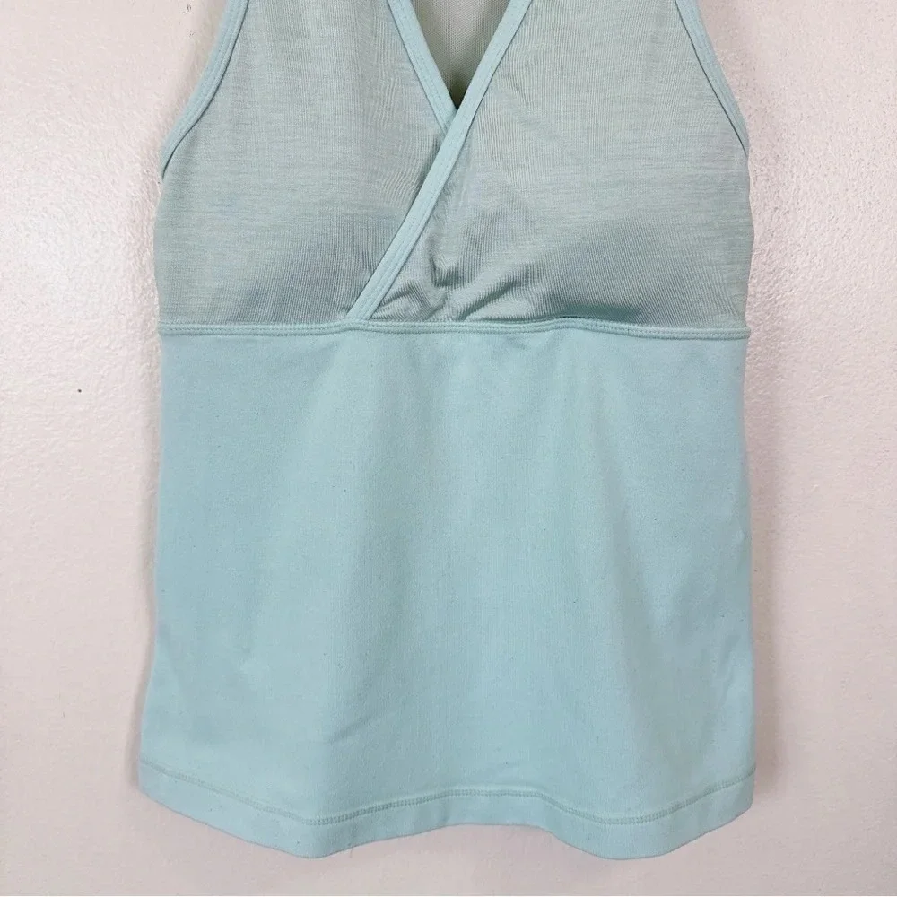 Lululemon Deep V Tank Padded Mint Color Athletic Tank Top